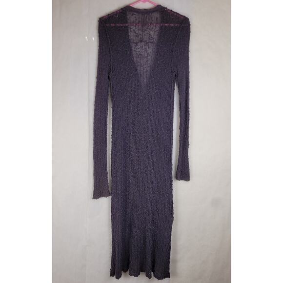 Free People womens grey popcorn knit duster cardigan Size small - Picture 2 of 10